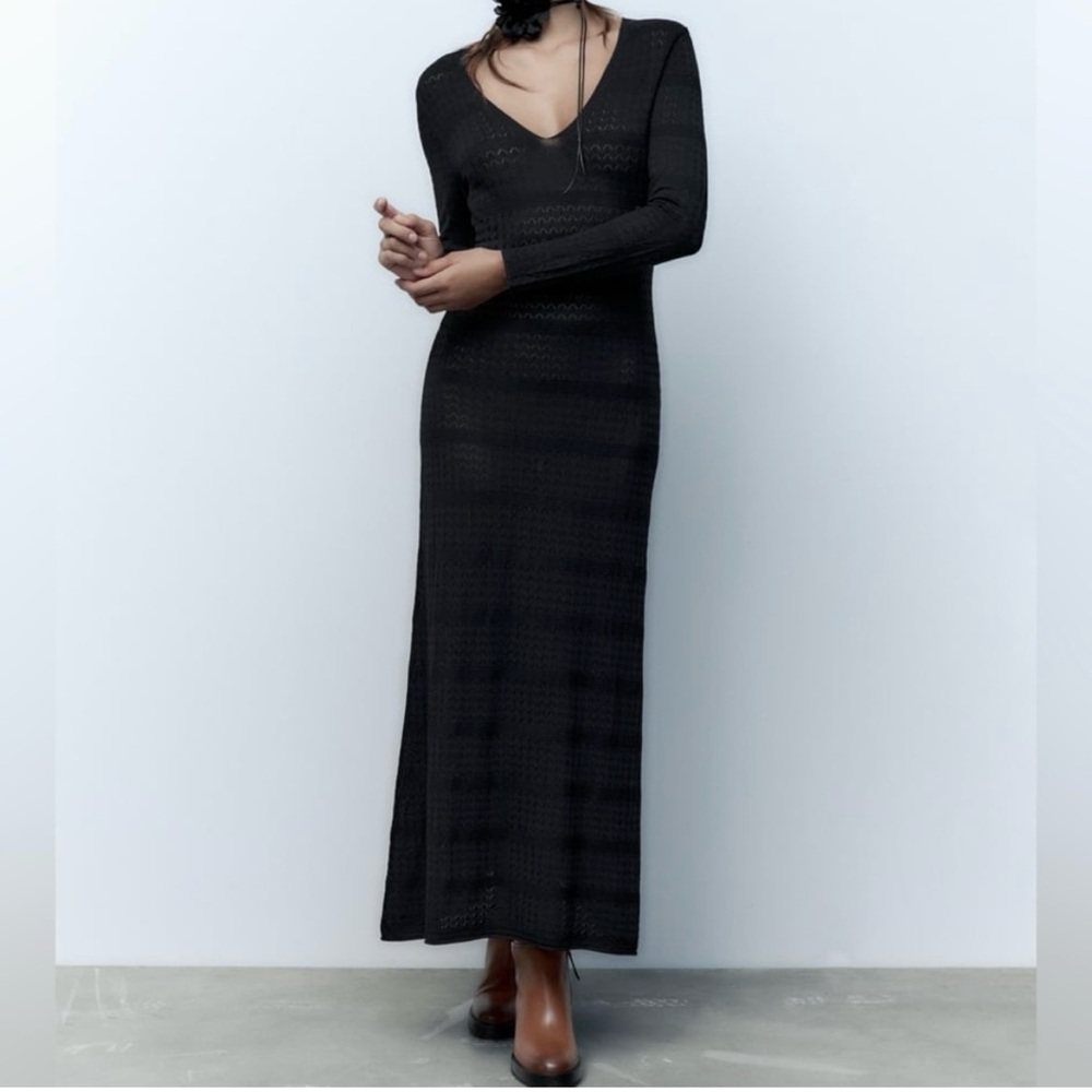 Zara Pointelle Dress